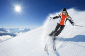 dívka - žena - žena na ski