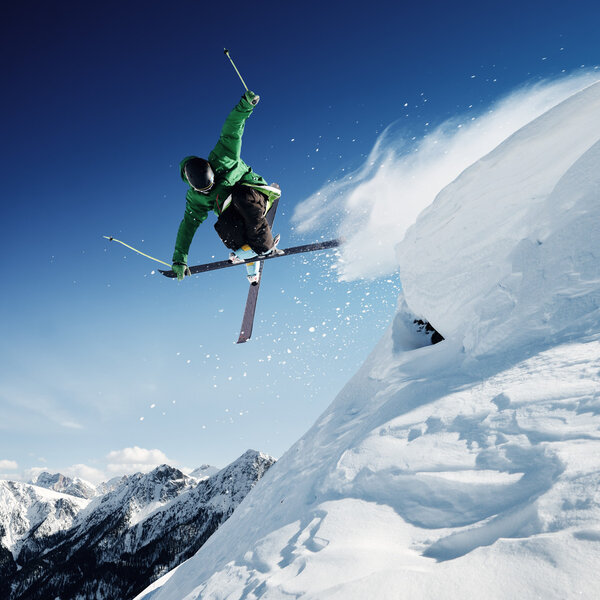 Jumping skier