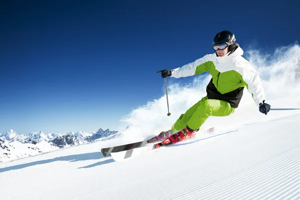 Skieur en montagne Photo De Stock