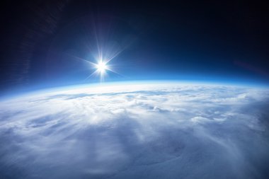Near Space photography - 20km above ground - real photo clipart