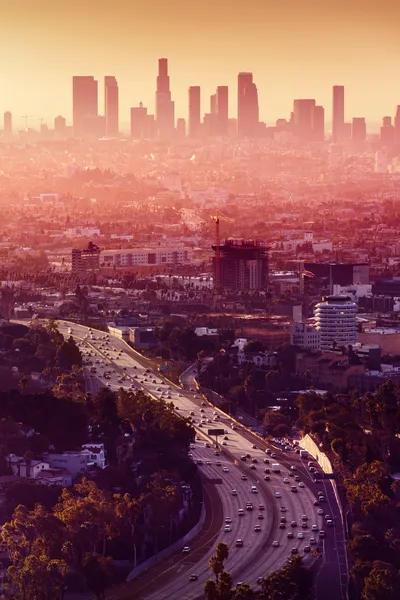 Los angeles - skyline de cidade de Califórnia — Fotografia de Stock