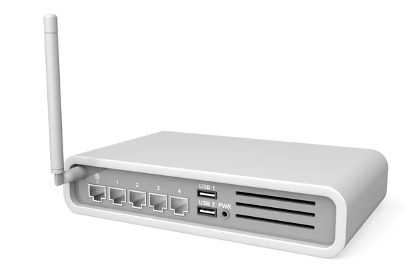 Rückseite des drahtlosen Routers — Stockfoto