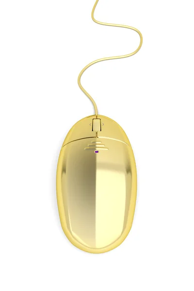 Goldene Computermaus — Stockfoto