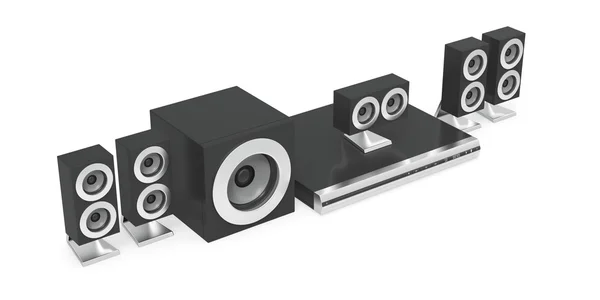 Audio-Video-Player mit Lautsprechern — Stockfoto