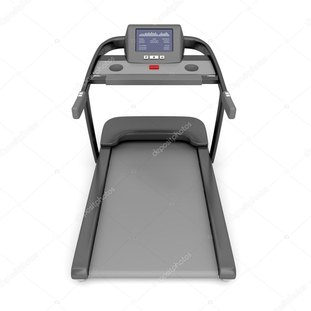 Treadmill machine on white