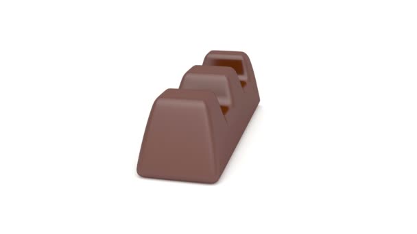 Milk chocolate bar — Stock Video