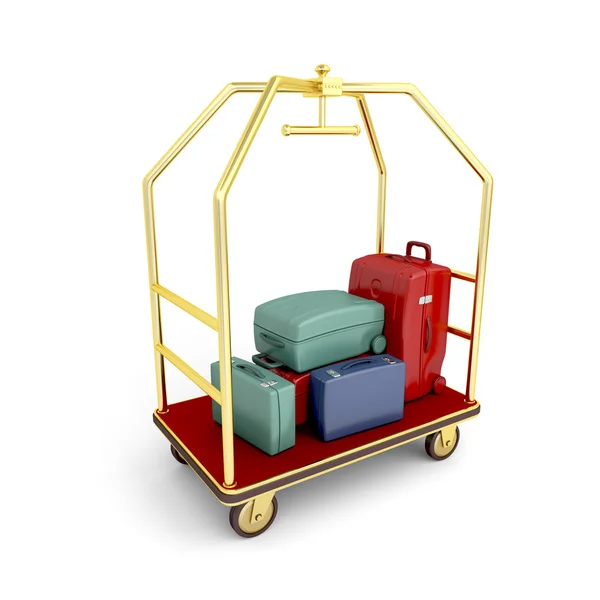 Hotel luggage cart — Stock Photo, Image