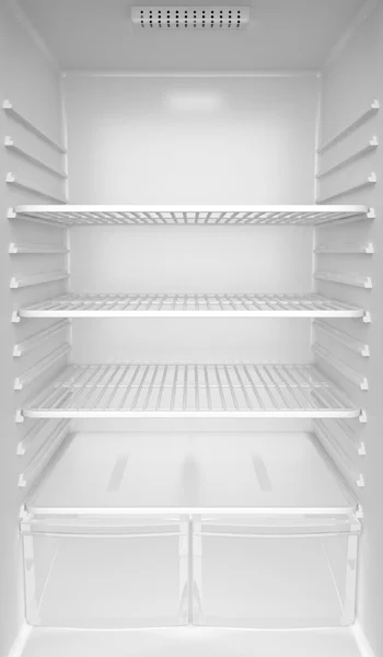 Refrigerador vacío Fotos de stock libres de derechos