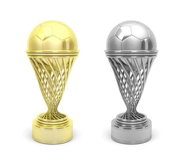 Football trophies — Stok fotoğraf