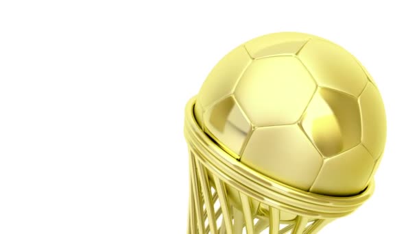 Trofeo de fútbol dorado — Vídeos de Stock