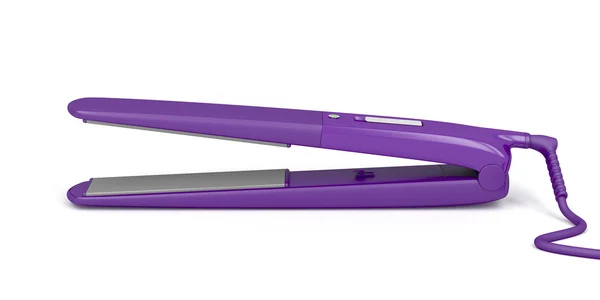 Purple hair straightener — Stock Photo, Image