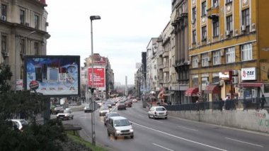nde Belgrad, Sırbistan sokak trafik