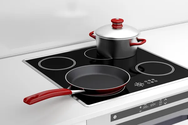 Frying pan and cooking pot — Stock Photo, Image