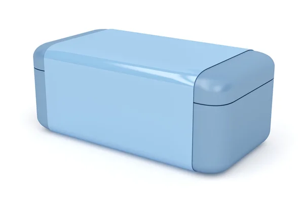 Boîte en plastique bleue — Photo