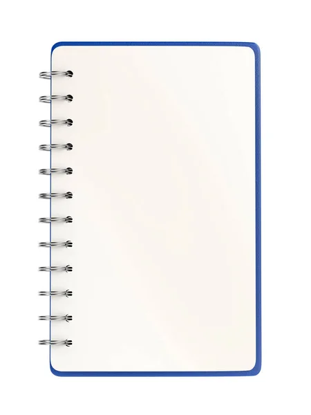 Cuaderno Espiral Blanco Aislado Sobre Fondo Blanco —  Fotos de Stock