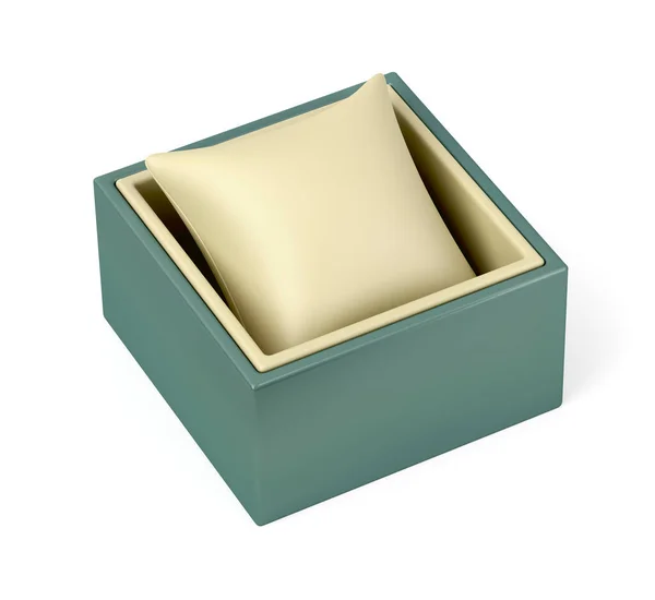Caja Vacía Para Reloj Joyería Aislada Sobre Fondo Blanco — Foto de Stock