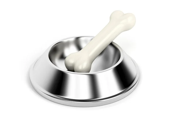 Miska dla psa z kości — Zdjęcie stockowe