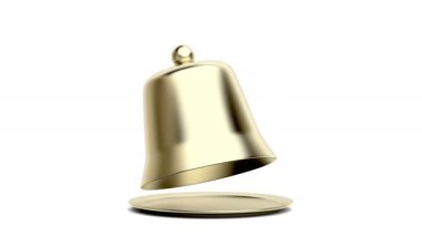 Beyaz arkaplanda boş altın saat