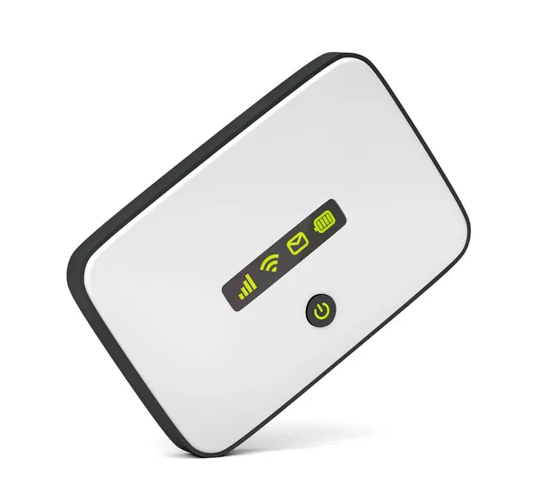 Mobiele Router Witte Achtergrond — Stockfoto