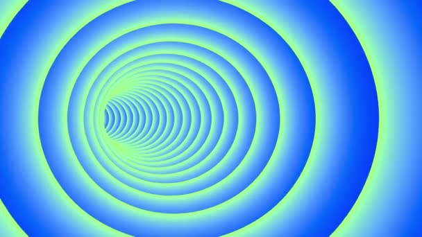 Loop Rörelse Genom Färgglada Hypnotisk Tunnel — Stockvideo