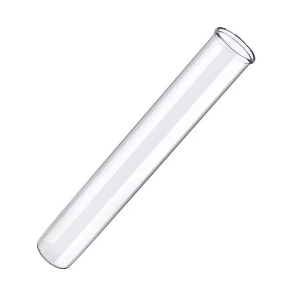 Leeres Reagenzglas Isoliert Auf Weißem Hintergrund — Stockfoto