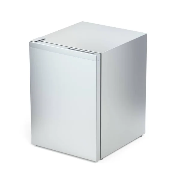 Beyaz Arkaplanda Küçük Bir Buzdolabı — Stok fotoğraf