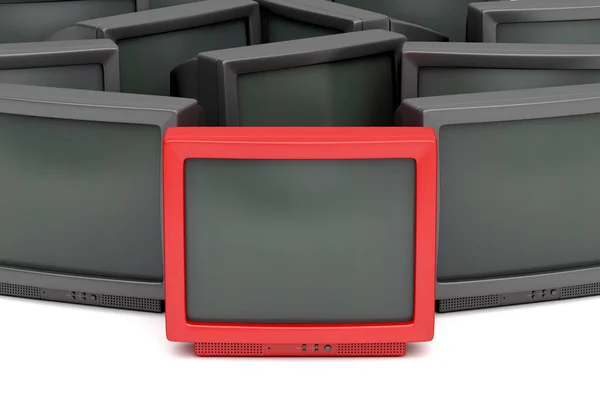 Concept Image Unique Red Retro — Stockfoto