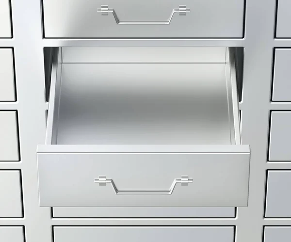 File Cabinet Open Drawer Empty — Stock Photo, Image