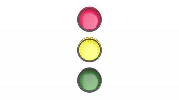 Red Yellow Green Traffic Lights — Stock Video
