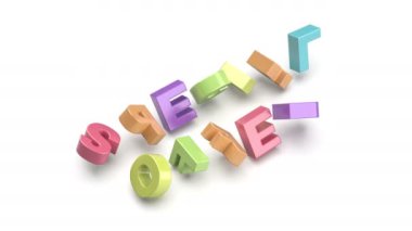 Renkli harflerle özel promosyon animasyonu