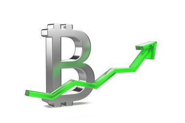 Bitcoin kripto para biriminin değeri artırılıyor, konsept resim