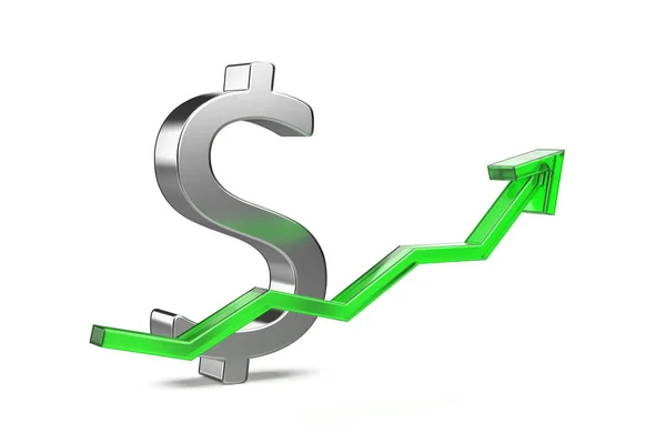 Steigerung Des Wertes Der Dollar Währung Konzeptbild — Stockfoto