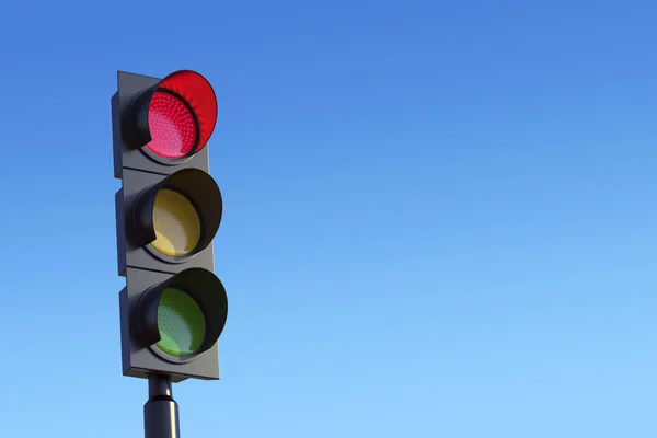 Piros Közlekedési Lámpa Háttér — Stock Fotó