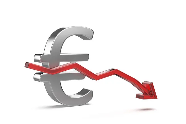 Wertverlust Der Euro Währung Konzeptbild — Stockfoto