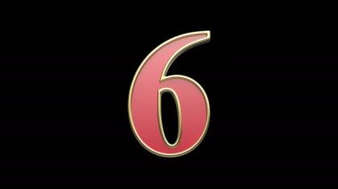 Siyah arkaplanda 10 saniyeden 0 saniyeye geri sayım zamanlayıcısı