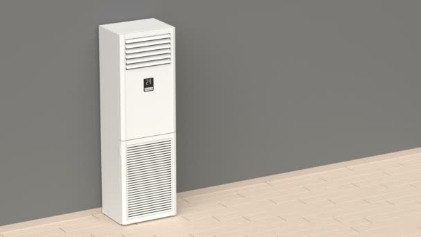 Big Floor Standing Air Conditioner Room — Stock Video