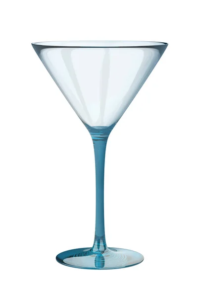 Blue Cocktail Glass Isolated White Background — Stock Photo, Image