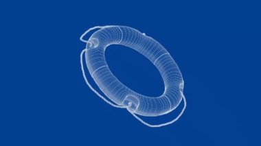 3D wire-frame model of lifebuoy ring