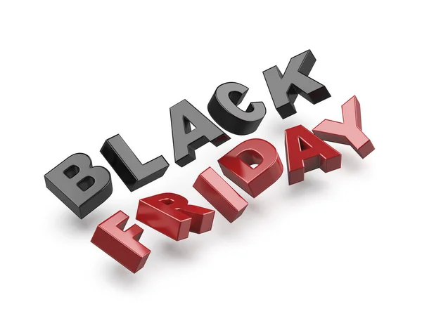 Black Friday Banner Letters White Background — Stock Photo, Image