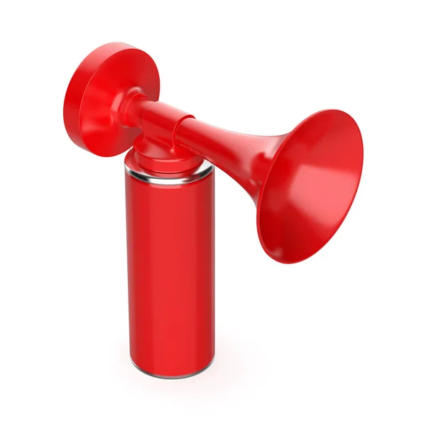Red Portable Air Horn White Background — Stock Photo, Image