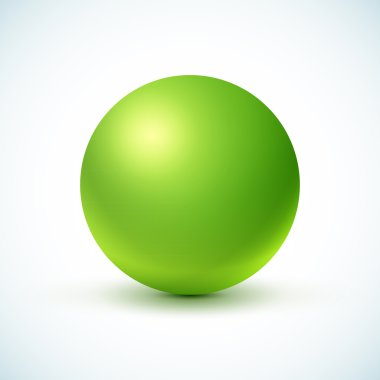 Green glossy sphere clipart