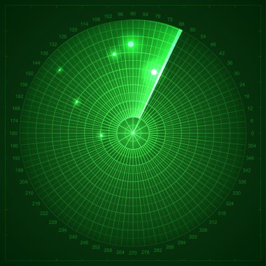 Green radar screen clipart