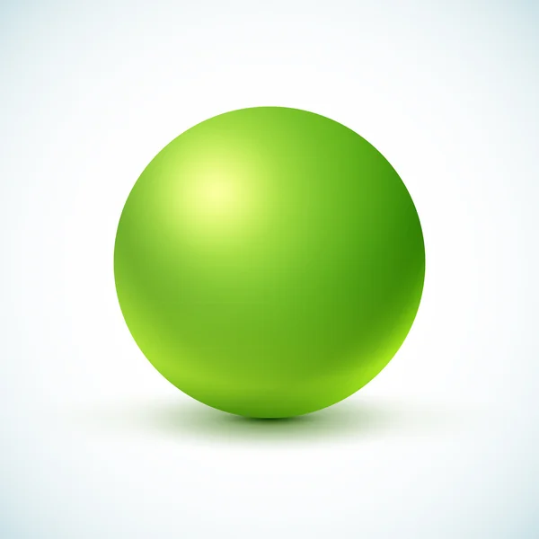 Green glossy sphere — Stock Vector