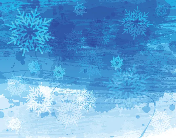 Blauwe Kerstmis aquarel achtergrond — Stockvector