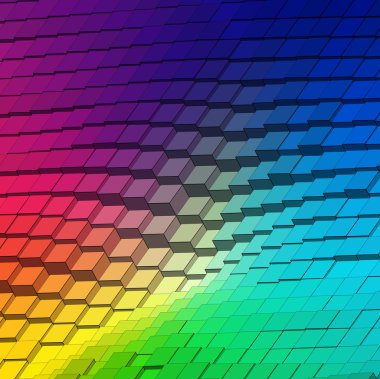 Gökkuşağı 3d grid