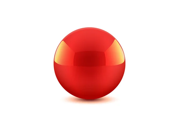 Boule rouge brillante — Image vectorielle