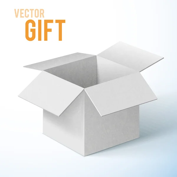 Caja corrugada abierta — Vector de stock