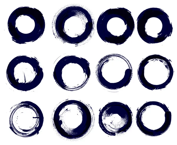 Collection de marques de tasse sur fond blanc . — Image vectorielle