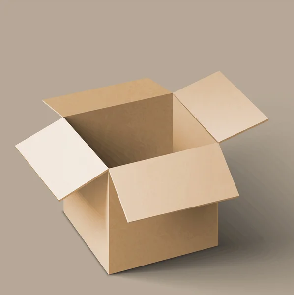 Open corrugated box — Stock Vector