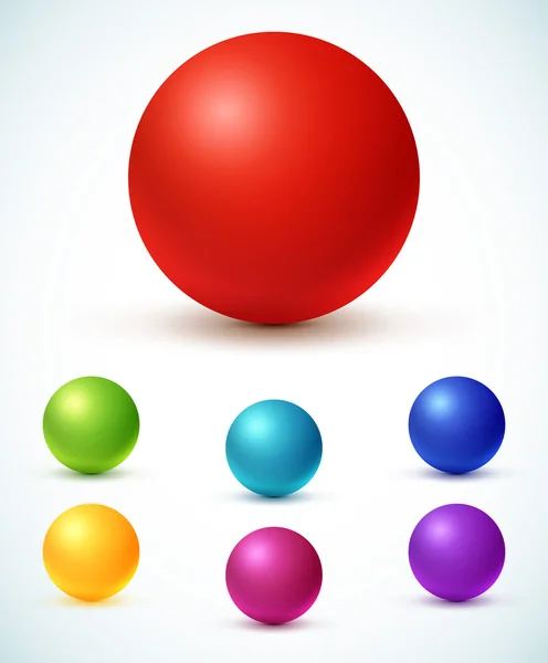 Collection de sphères brillantes colorées — Image vectorielle